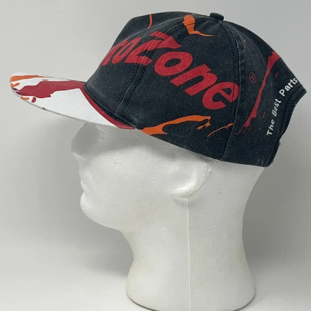 Vintage 90s AutoZone Hat Baseball Cap Auto Zone Mechanic Repair Snapback Black